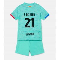 Fotballdrakt Barn Barcelona Frenkie de Jong #21 Tredjedraktsett 2023-24 Kortermet (+ Korte bukser)